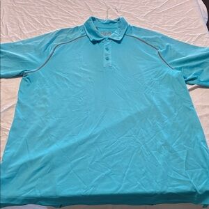 Under Armour Men's Teal Polo with Gray Piping